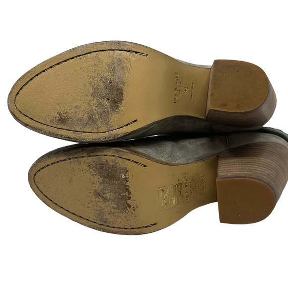 Rag & Bone 39 Suede Harrow Boot Strappy Braided Ankle Bootie Cimento Gray $498 - Picture 8 of 10